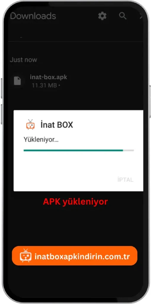 Inat Box uygulaması yükleniyor
